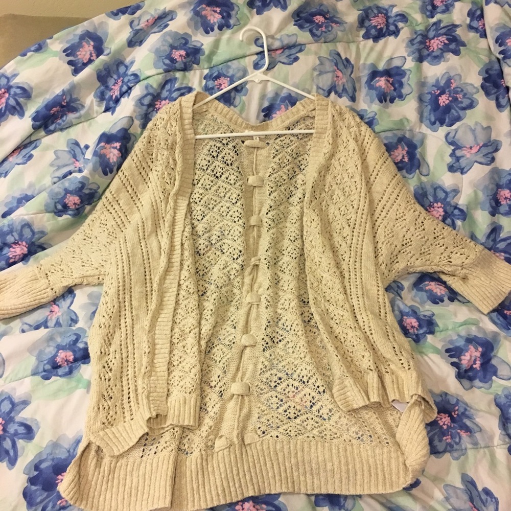 Knit cardigan Sz 3x 3/4 sleeves